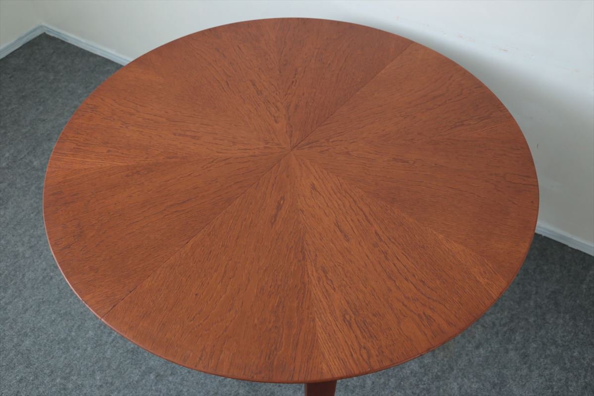 丸テーブル（チーク・エクステンション・中板2枚）/125×125/デンマーク 