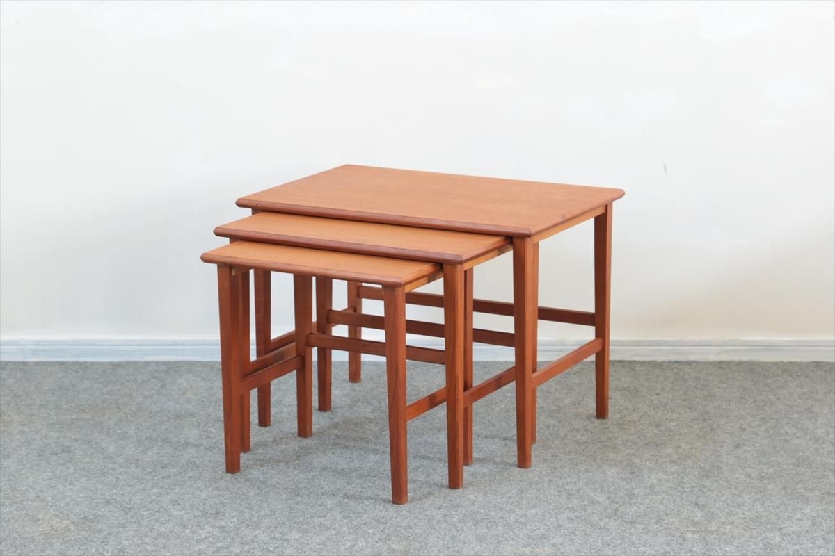 ネストテーブル（チーク）/デンマーク家具/K215-104 - 北欧