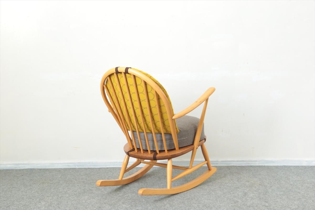 Ercol ロッキングチェア Made in England ERCOLアーコール/ロッキングチェアM（BR・エルム・ビーチ