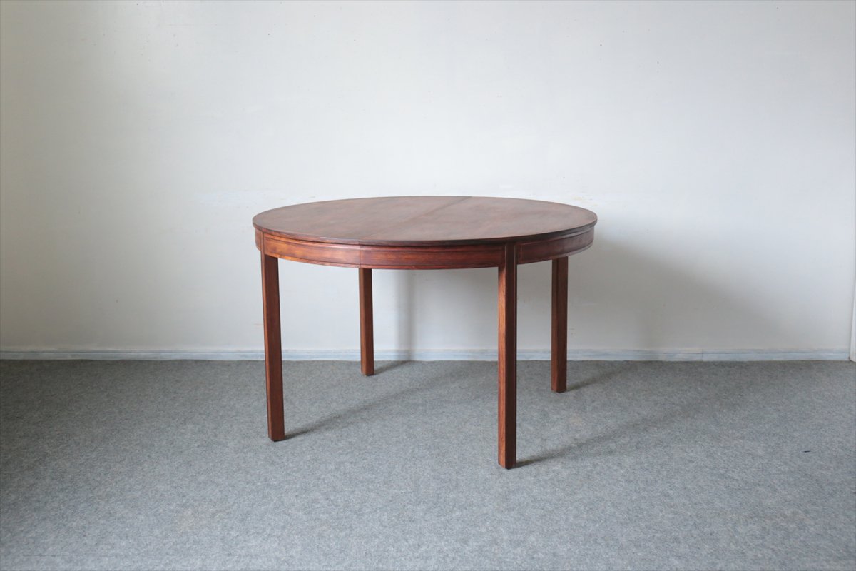 丸テーブル（ローズウッド・エクステンション・中板2枚）/120×120
