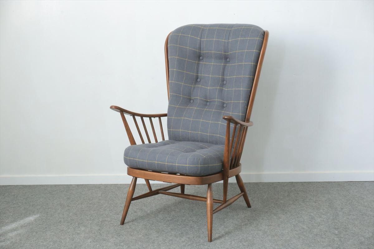 ERCOLアーコール/1シーターハイバックソファ(BR/エルム・ビーチ ERCOLアーコール/1シーターハイバックソファ(BR/エルム・ビーチ