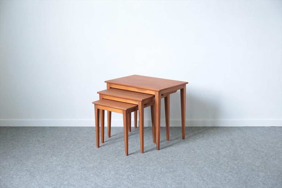 ネストテーブル（チーク）/デンマーク家具/K222-122 - 北欧