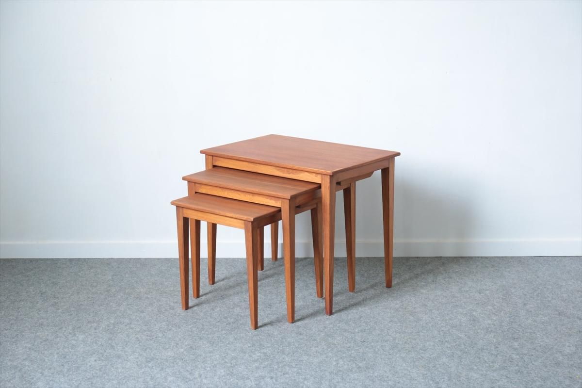 ネストテーブル（チーク）/デンマーク家具/K222-122 - 北欧