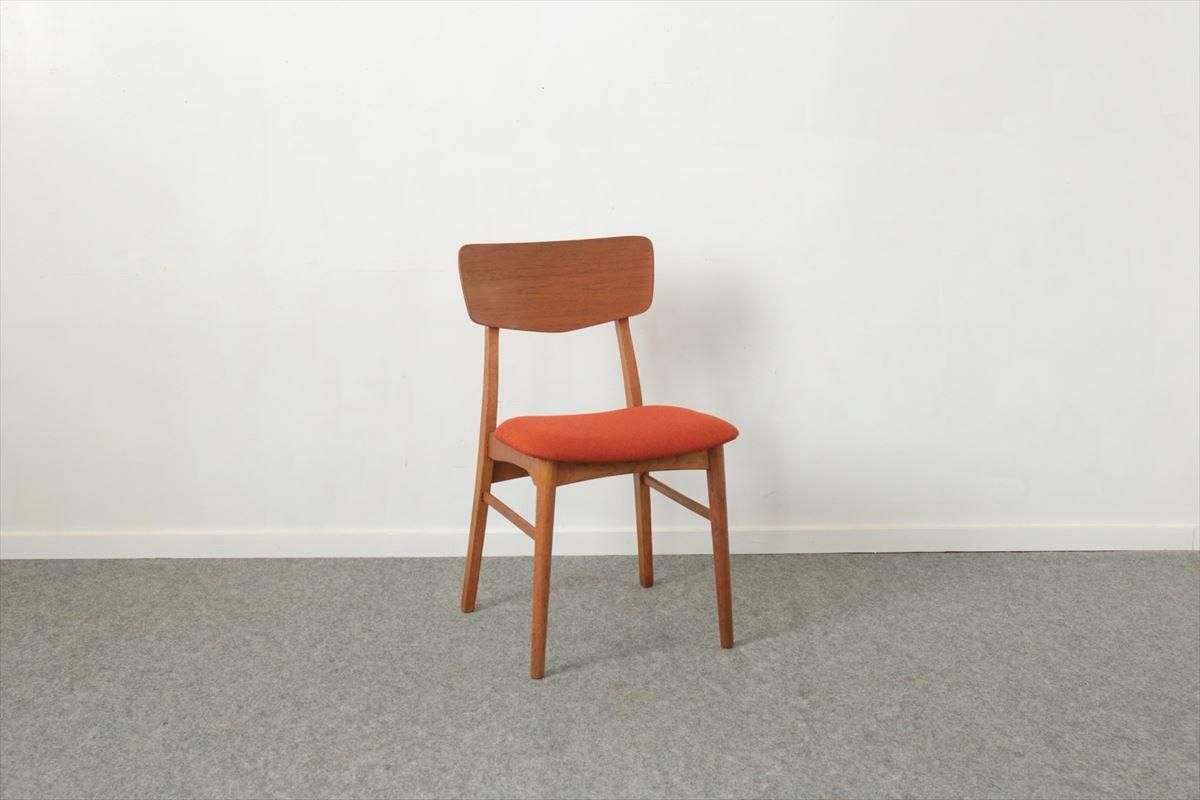 1960s デンマーク製 チーク×ビーチ ダイニングチェア ② 北欧ビンテージ ダイニングチェア チーク&ビーチ デンマーク