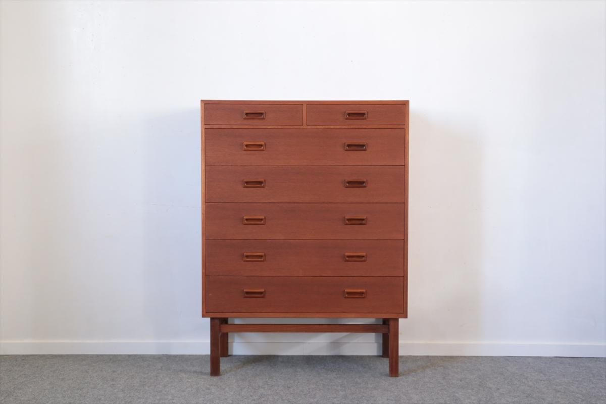 6段チェスト(チーク)/デンマーク家具/K237-108 - 北欧