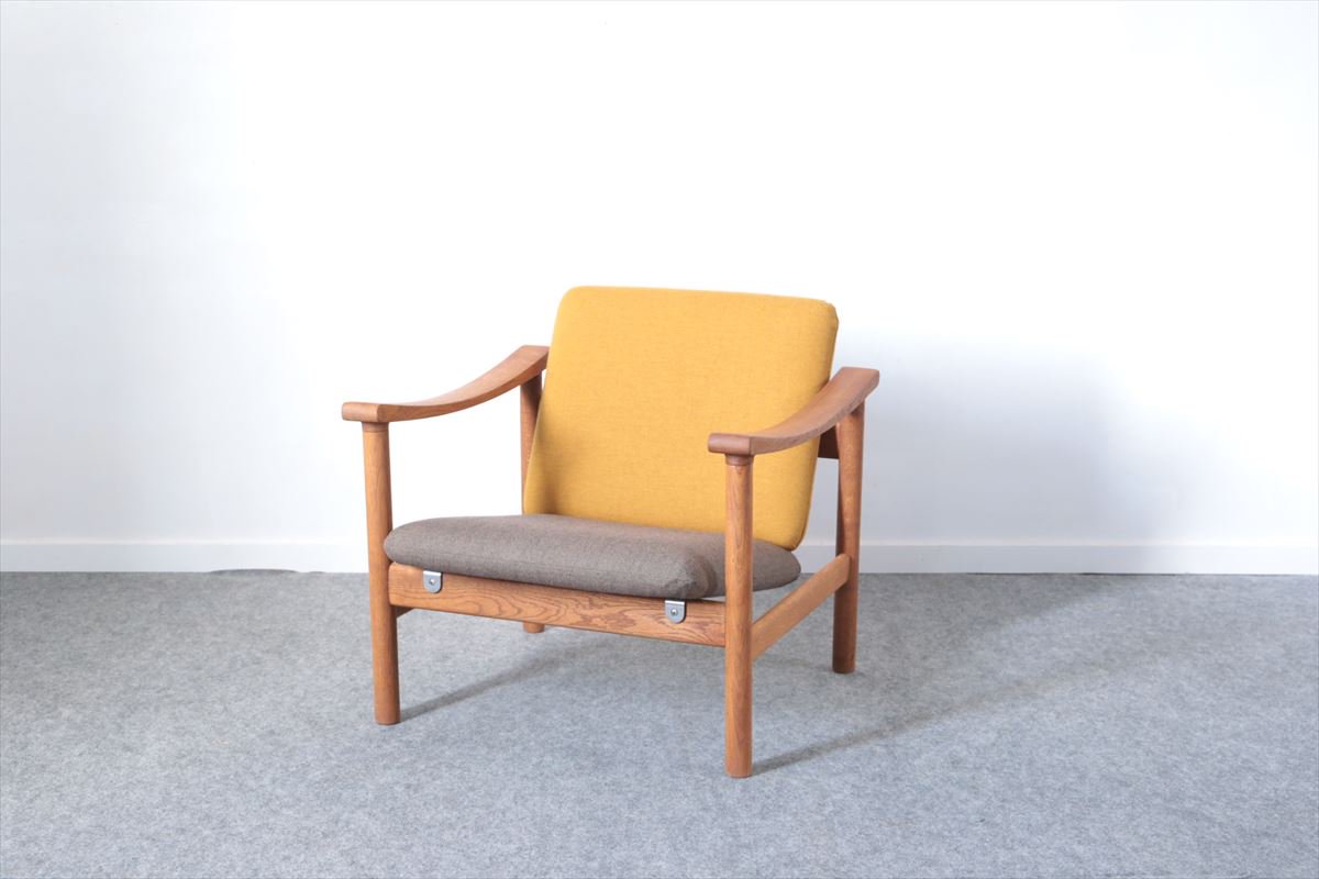 Hans J.Wegnerハンス・J・ウェグナー/１シーターソファ「GE280」(オーク/MelangeNap・YE)/デンマーク家具/J310-8a  - 北欧アンティークとデンマーク家具の店：ハミングジョー