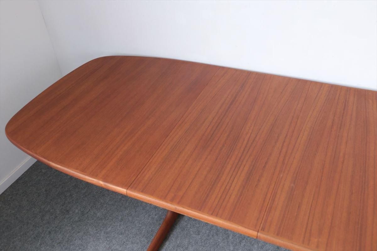 楕円テーブル（チーク・エクステンション・中板2枚）/165×100