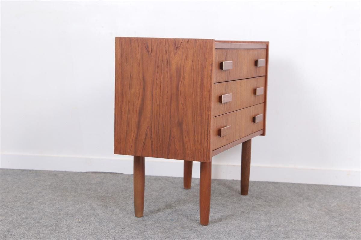 3段ミニチェスト(チーク)/デンマーク家具/K243-146 - 北欧アンティーク