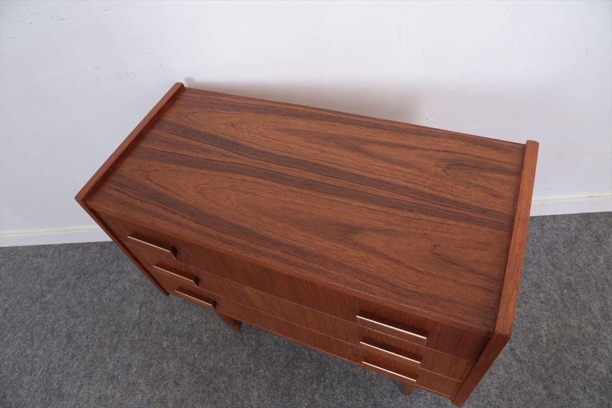 3段ミニチェスト(チーク)/デンマーク家具/K243-146 - 北欧アンティーク