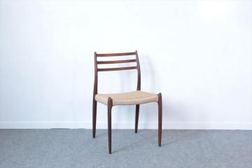 北欧ビンテージ家具　ダイニングチェア　ローズウッド　レザー貼り　イギリス 北欧ビンテージ家具 ダイニングチェア ローズウッド レザー貼り