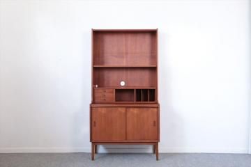 ham　　古道具　本棚 JCMCR-9060D(DBR) 本棚 扉付き 1台 YAMAZEN(山善) 【通販