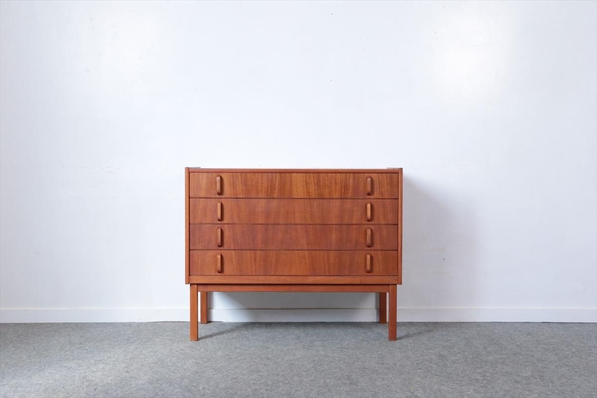 ヴィンテージチェスト　北欧　4段　チーク デンマーク ヴィンテージ チェスト 4段 チーク材 北欧 家具