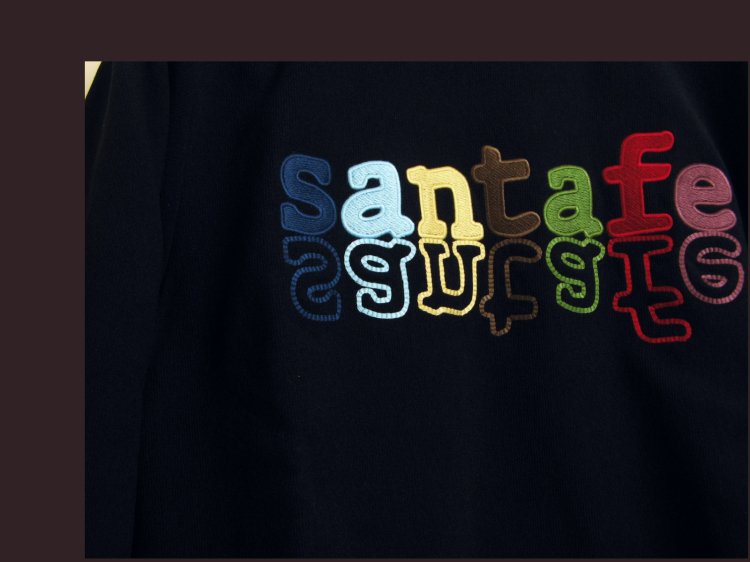santafe ☆サンタフェ☆起毛ダブルフェイス カラフル刺繍トレーナー
