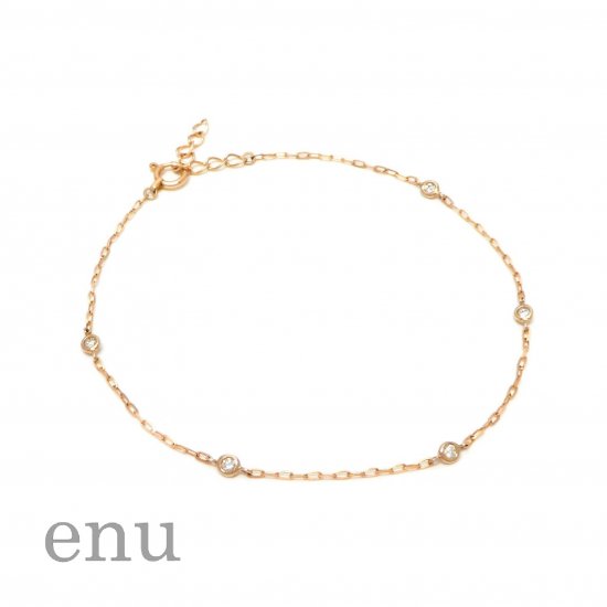 enu エヌ ENB-014 18金 ピンクゴールド 0.10カラット ダイヤモンドブレスレット - NONBODY