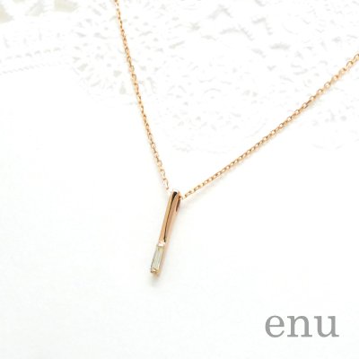 enu エヌ ENP-256 18金 ピンクゴールド ダイヤモンド バーネックレス - NONBODY