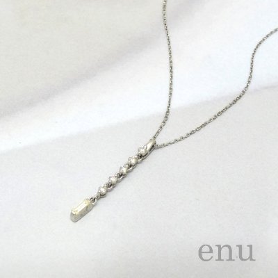 enu エヌ ENP-257 プラチナ950 縦ライン ダイヤモンドネックレス - NONBODY
