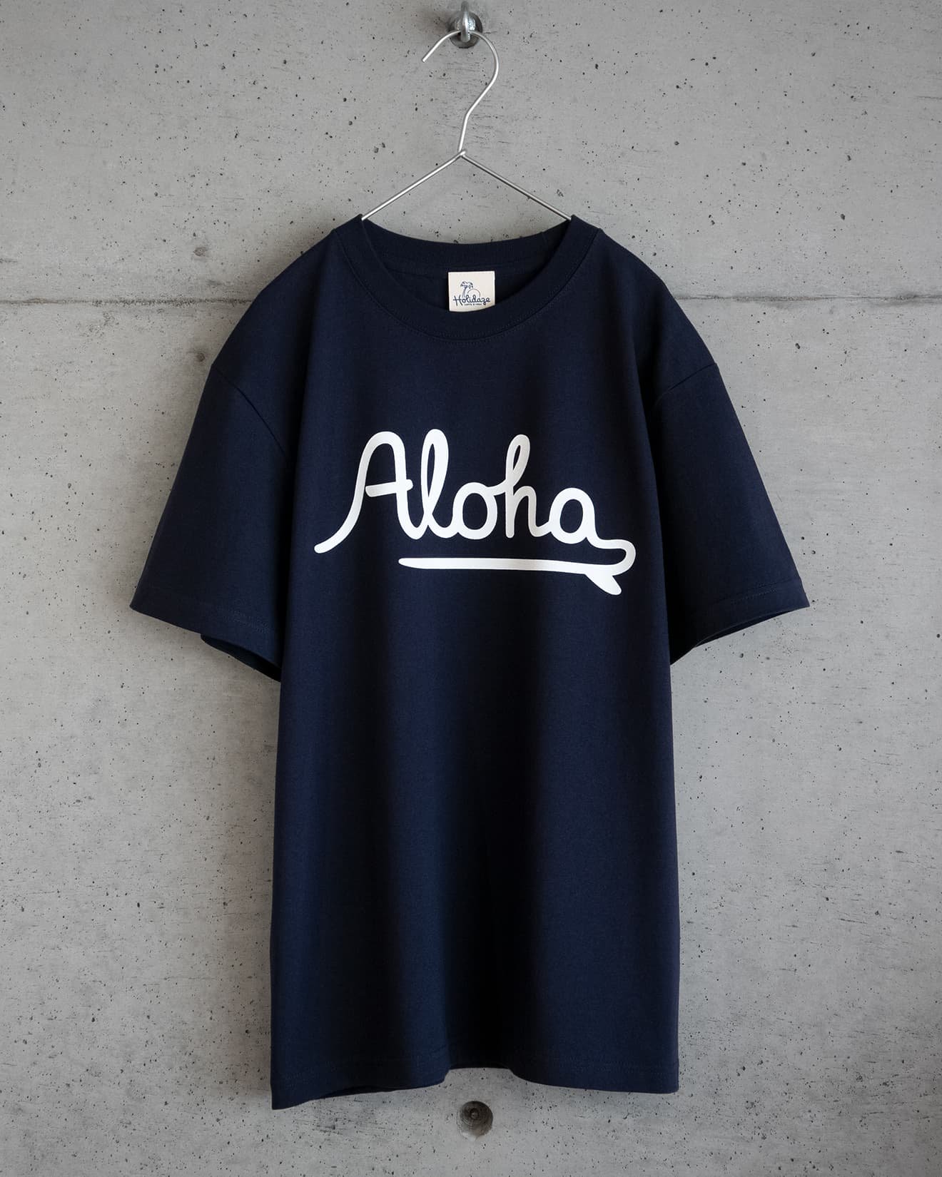 ホリデイズのサーフ系 ALOHA LOGO Tシャツ（ネイビー）