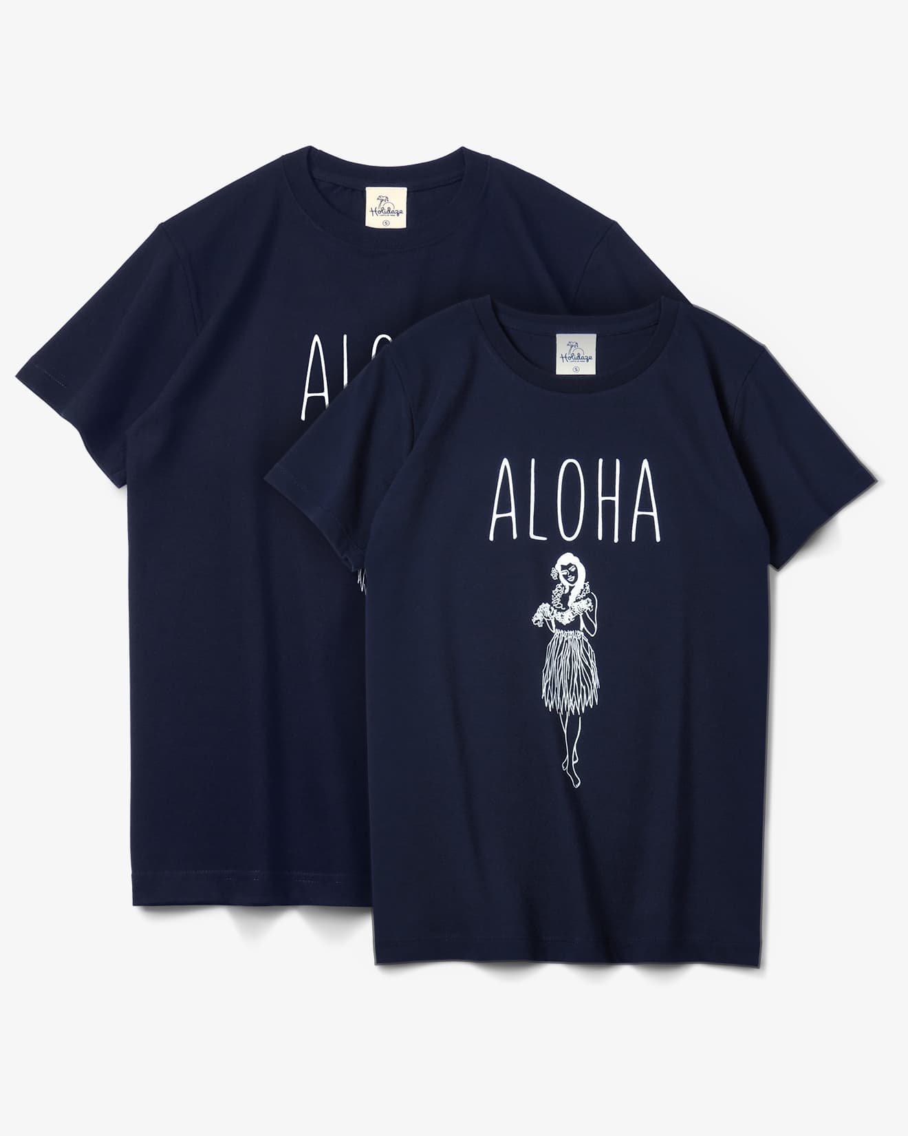 ホリデイズのサーフ系 ALOHA HULA GIRL Tシャツ ペアセット