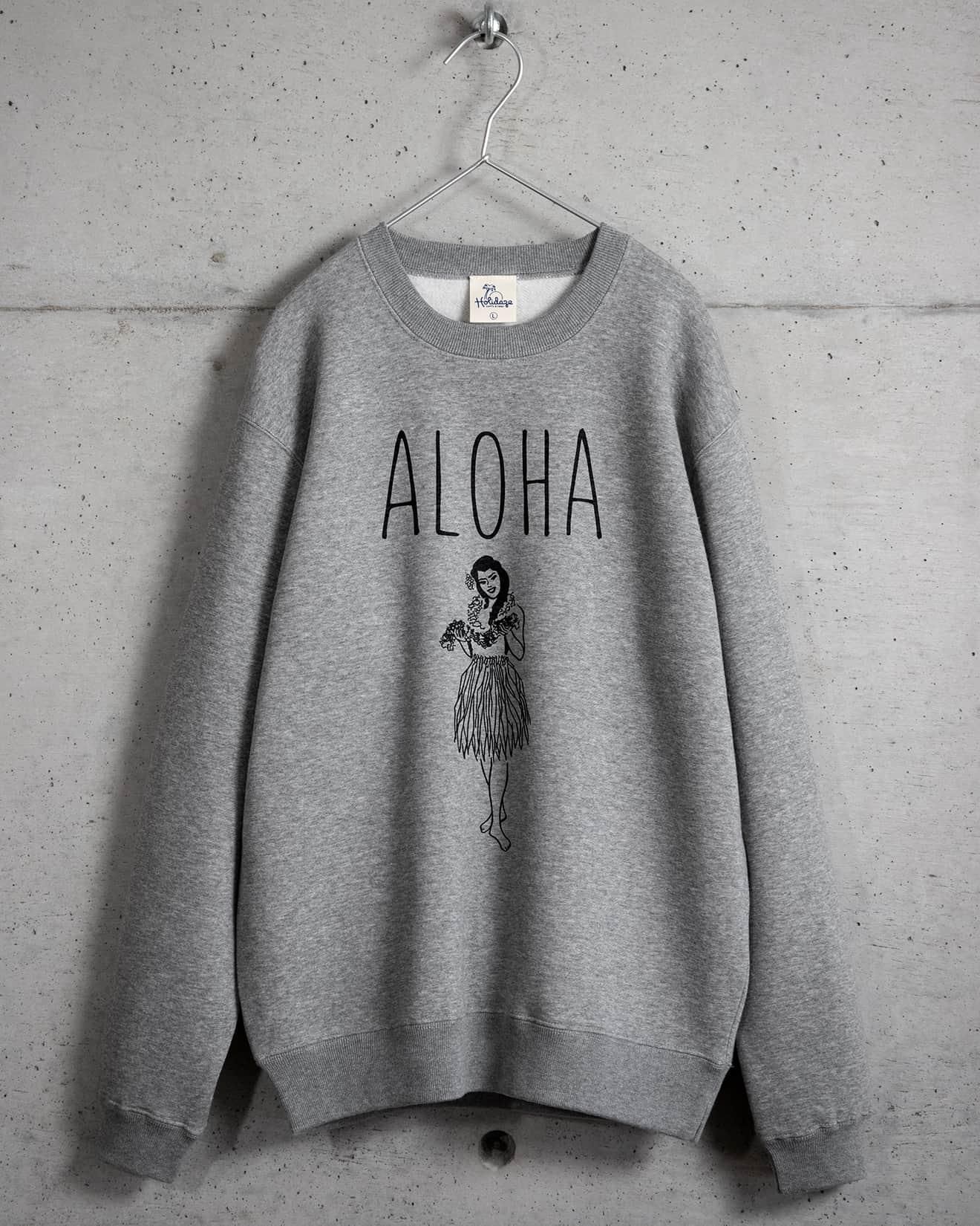 ALOHA HAWAII ユニセックス サーフ ロゴスウェット - グレー
