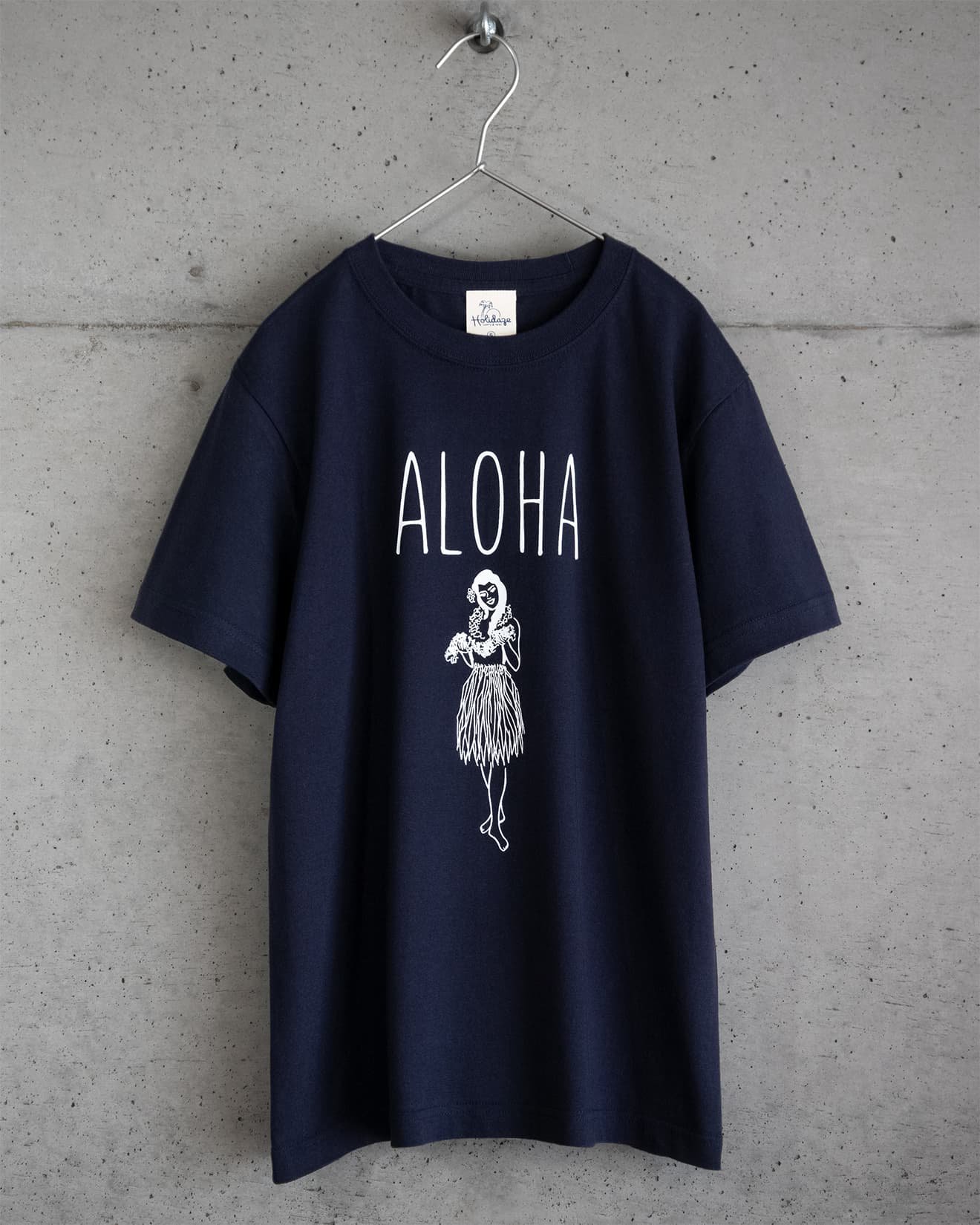 ALOHA HULA GIRL Tシャツ（ネイビー）