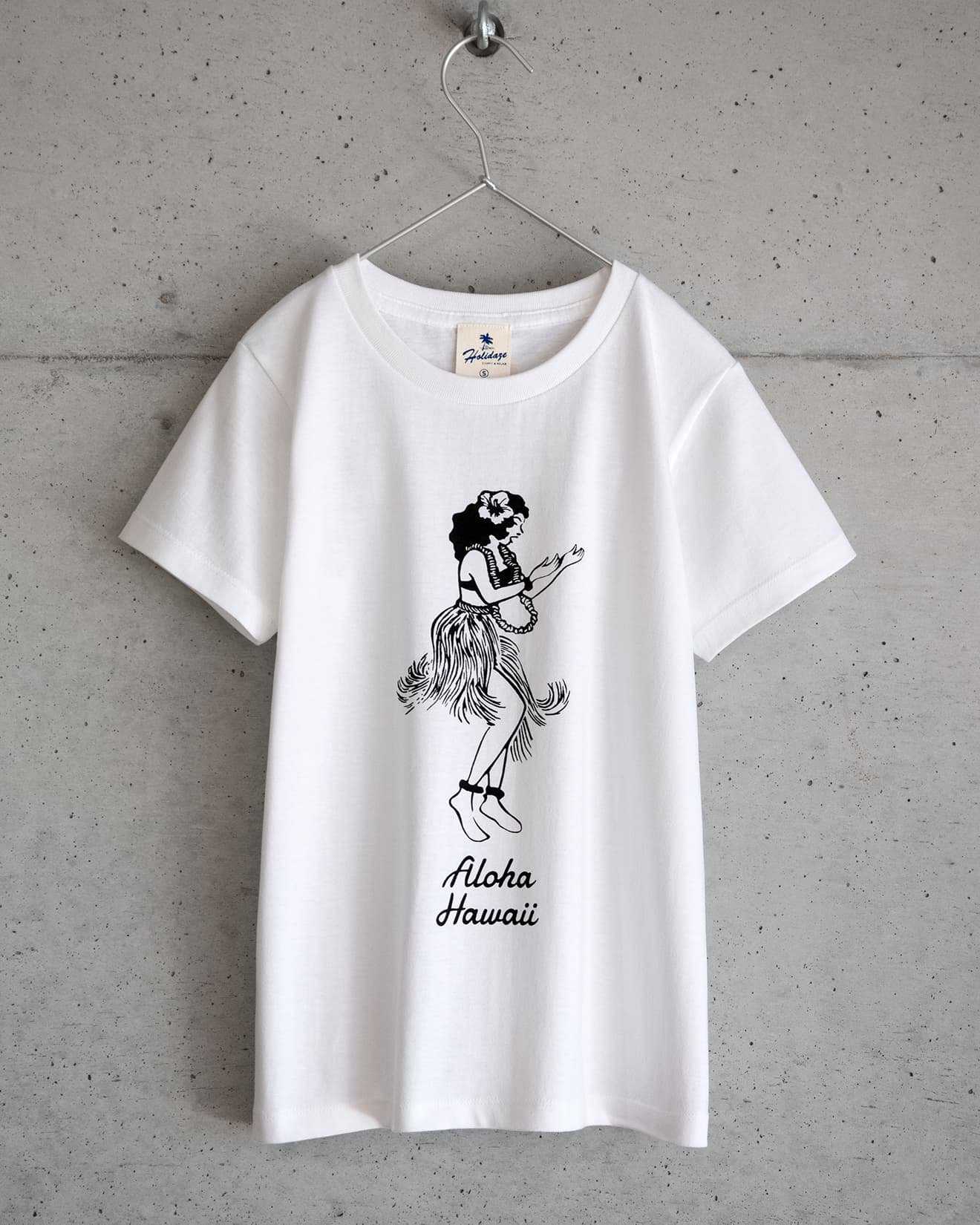 HULA GIRL レディースTシャツ（ホワイト）