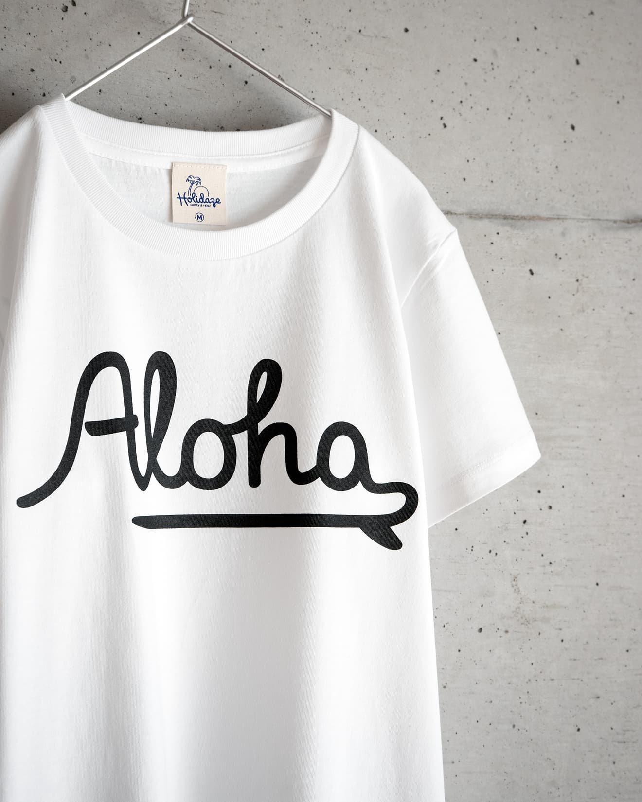 ALOHA LOGO レディースTシャツ（ホワイト）