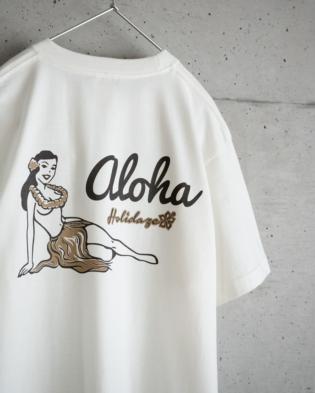 CHILLAX HULA GIRL - フラガール柄Tシャツ - オフホワイト