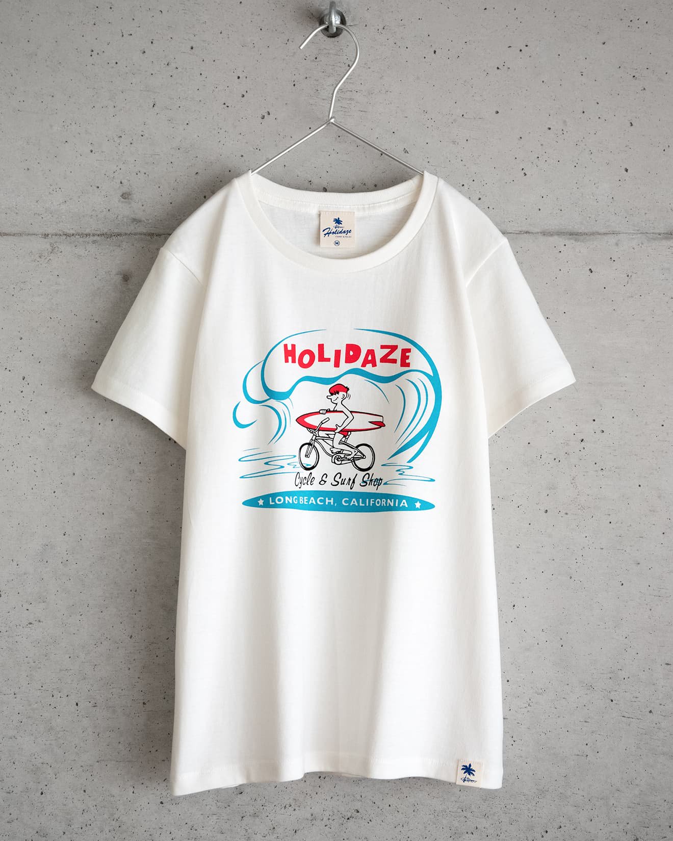CYCLE & SURF カリフォルニア レディース サーフTシャツ オフホワイト