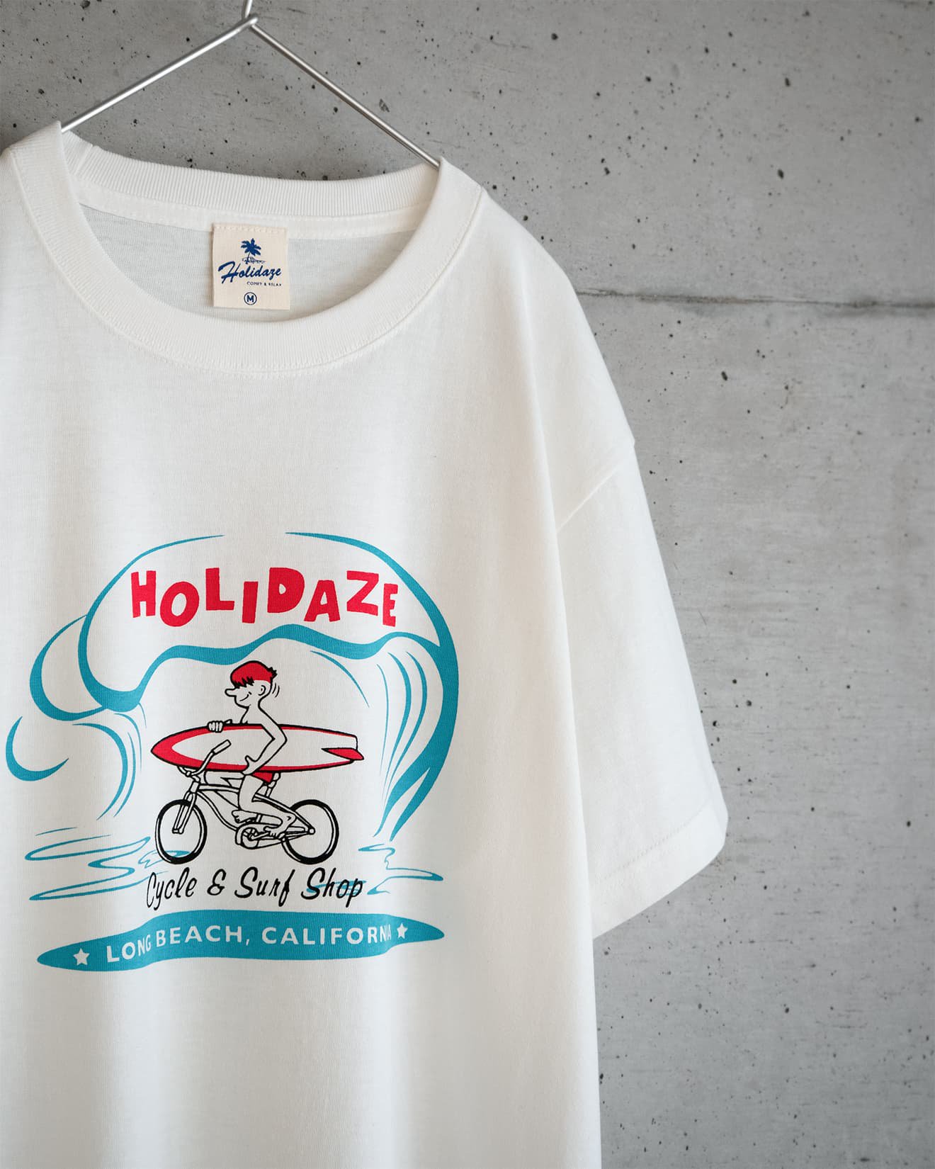 CYCLE & SURF Tシャツ（オフ白）