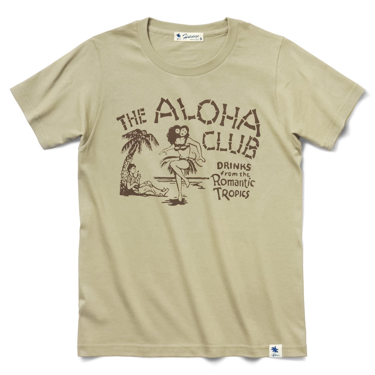ALOHA CLUB レディース ハワイアンTシャツ サンドカーキ - HOLIDAZE 