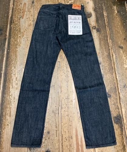 FULLCOUNT 1108 BK Slim Straight Black Selvedge Denim - TRAVIS