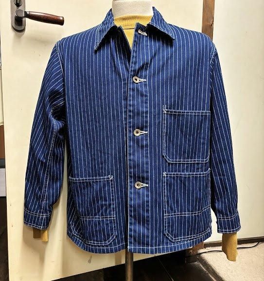 <img class='new_mark_img1' src='https://img.shop-pro.jp/img/new/icons15.gif' style='border:none;display:inline;margin:0px;padding:0px;width:auto;' />FULLCOUNT Indigo Wabash Stripe Chore Jacket