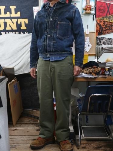 JELADO 41Khaki Lastresort Chino Cloth オリーブ - TRAVIS