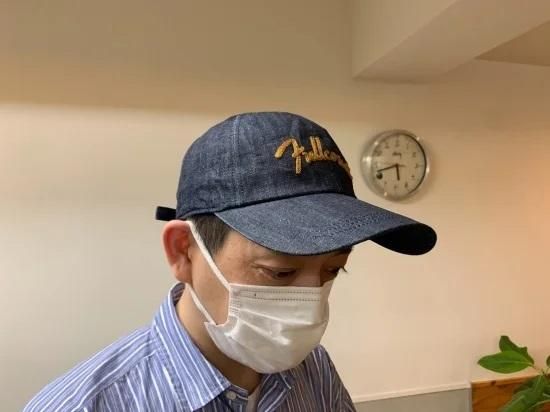 Fロゴ刺繍ダークグレーキャップ・フルカウント フルカウント Chain Embroidery Denim Cap - TRAVIS