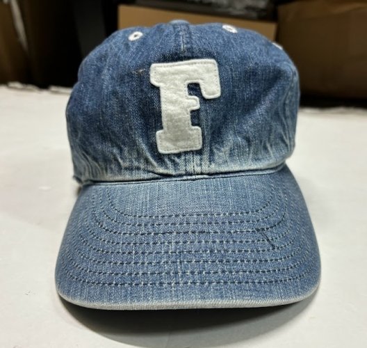 フルカウント 6Panel Denim BaseballCap 'F' Patch ハードウォッシュ - TRAVIS