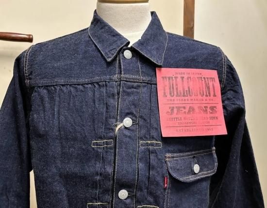 FULLCOUNT Type 1 Denim Jacket (Super Smooth) ワンウォッシュ