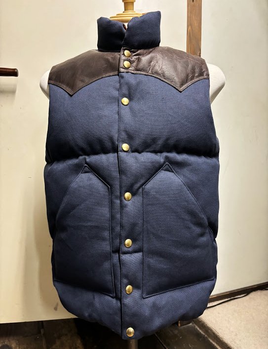 ROCKY MOUNTAIN×WAREHOUSE CANVAS DOWN VEST - TRAVIS