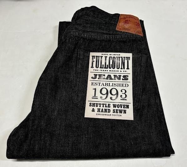 FULLCOUNT 0105BK Wide Black Selvedge Denim 0105セルビッチ