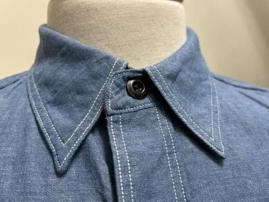 JELADO S/S Work Shirt 半袖インディゴシャンブレーワークシャツ