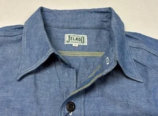 JELADO S/S Work Shirt 半袖インディゴシャンブレーワークシャツ - TRAVIS