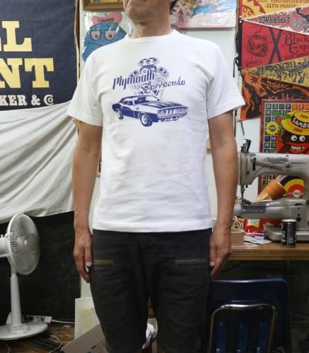 クライスラー64バラクーダTシャツ クッシュマン プリントT BARRACUDA - TRAVIS