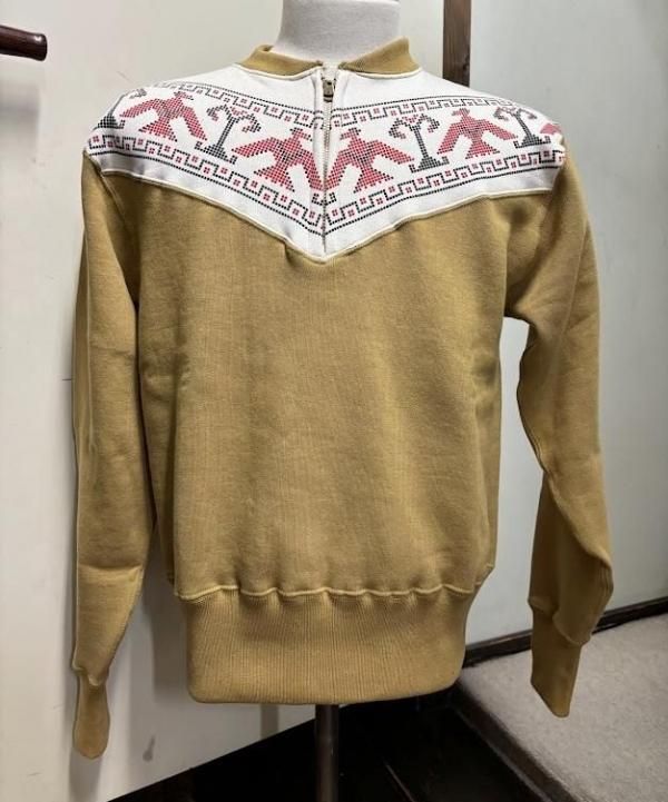 クリステンソン クッシュマン THUNDER BIRD PRINTT HALF ZIP SWEATS ハーフジップ