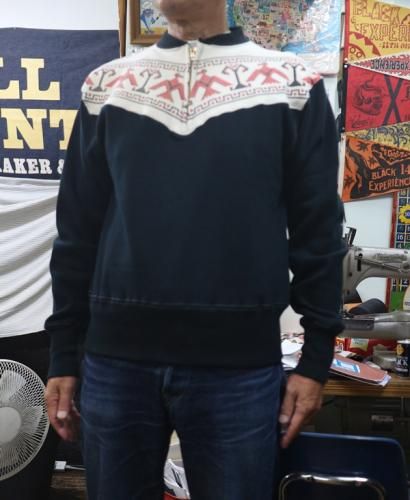 クリステンソン クッシュマン THUNDER BIRD PRINTT HALF ZIP SWEATS ハーフジップ