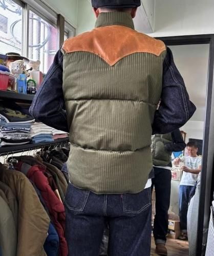 ROCKY MOUNTAIN×WAREHOUSE HBT DOWN VEST - TRAVIS