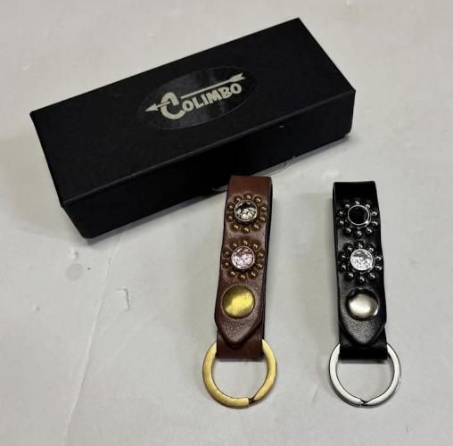 <img class='new_mark_img1' src='https://img.shop-pro.jp/img/new/icons15.gif' style='border:none;display:inline;margin:0px;padding:0px;width:auto;' /> JEWEL STUDDED LEATHER KEY RING 27mm  Helios Pattern (󥰥إꥪѥ)
