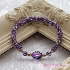 Kit チリアンパープルのブレスット Impiraperle インピラパルレ ジュエリークロッシェキット フリーメタリコキット ビーズキット フリーメタリコ材料のお店 Kit チリアンパープルのブレスット Impiraperle インピラパルレ ジュエリークロッシェキット フリーメタリコキット ビーズキット フリーメタリコ材料のお店