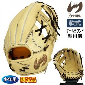 ジームス 軟式 ジュニア グローブ 少年用 オールラウンド 三方親 湯もみ型付け済 野球 限定品 中型 20CJN5 右投げ キャメル×ブラウン×ブラック糸 3710ksn