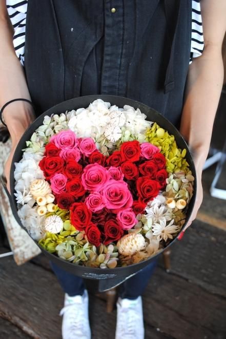 ハートボックスプリザ フラワー|名古屋の花屋ゴールデン ハートボックスプリザ フラワー|名古屋の花屋ゴールデン