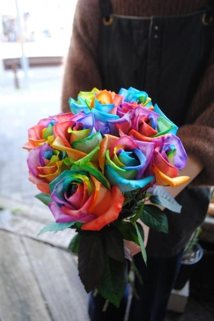 ジャイアントフラワー　レインボー風ローズ ジャイアントフラワー パステルローズL レインボー Giant Flower