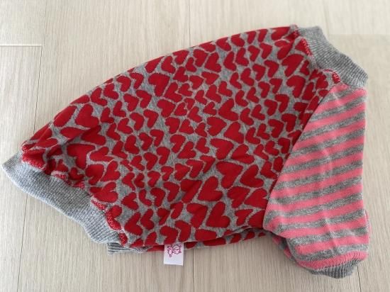 totomamさま専用　フレブル服　グレー♡表起毛ラグランニット　ハンドメイド totomamさま専用 フレブル服 グレー♡表起毛ラグランニット
